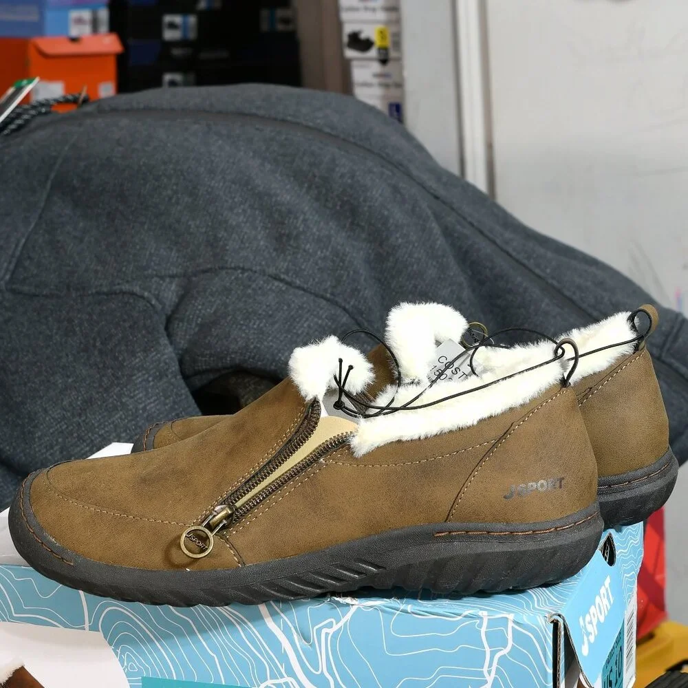 Brown-Jsport‎  Womens Faux Sherling Shoe - Picture 4 of 9